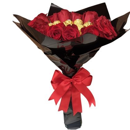 15 Roses & 15 ferrero rocher luxury wrapped