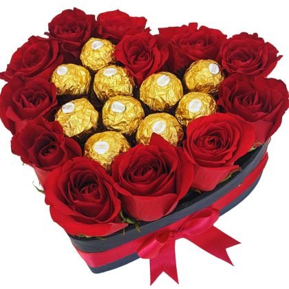 12 Roses & Ferrero rocher