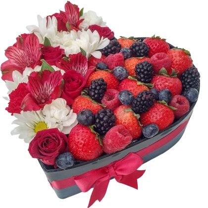 Mini roses & mix flowers with mix berries