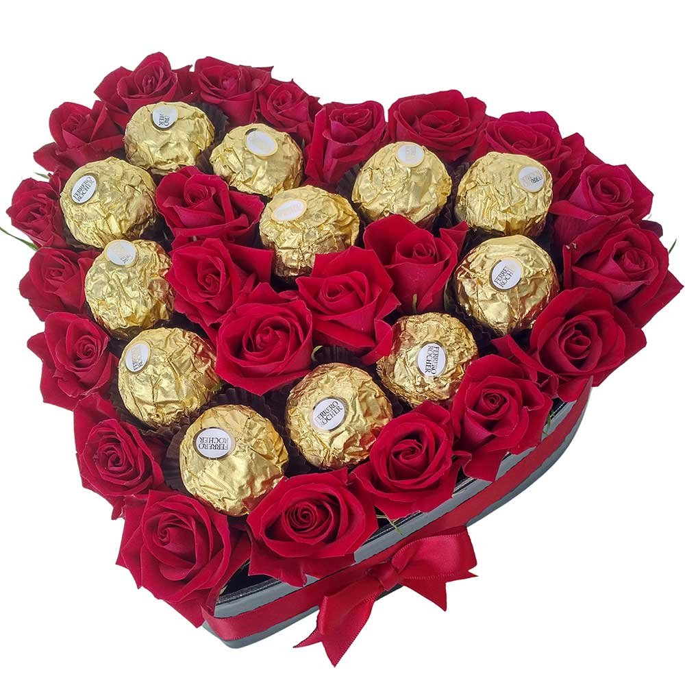 Mini roses with Ferrero rocher